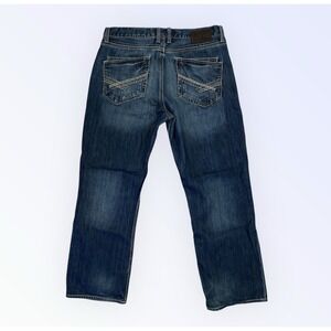 BKE Denim Tyler Straight Jeans Men's 36R MEDIUM Wash WHISKERING